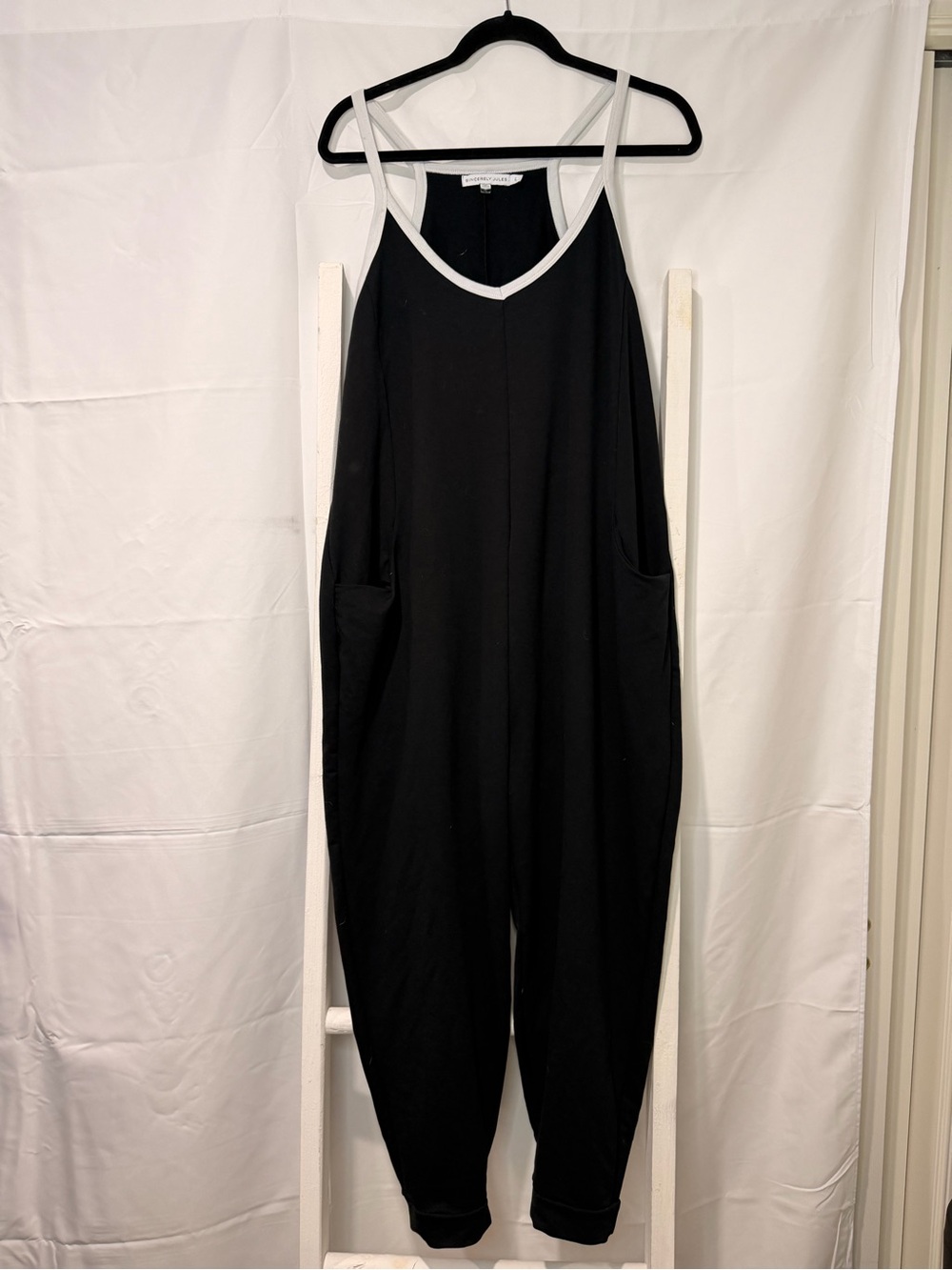 Sincerely Jules Black Jumpsuit with White Trim